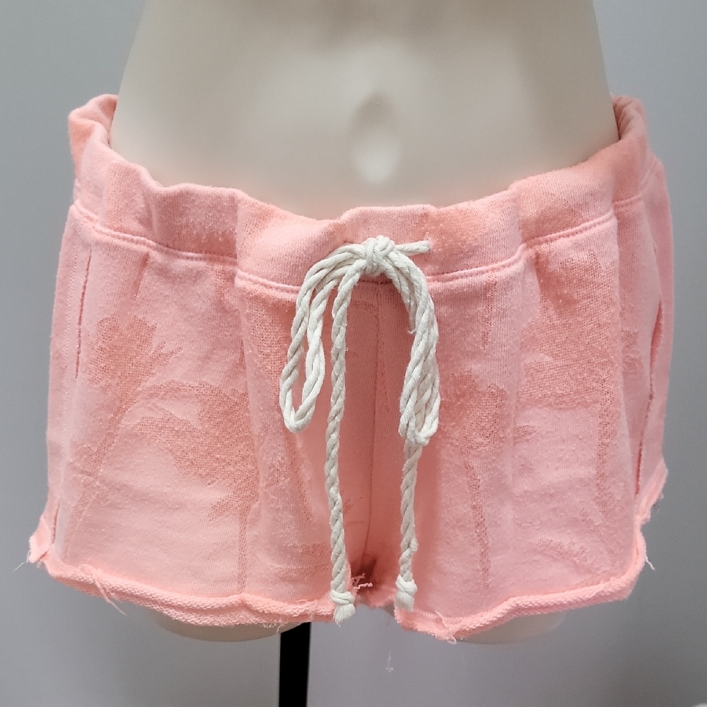 Victorias Secret Palm Tree Shorts Neon Coral Sz XS